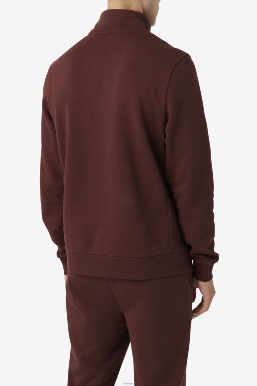 FILA menn brun stein weston halv zip fila HHL84486 brun stein