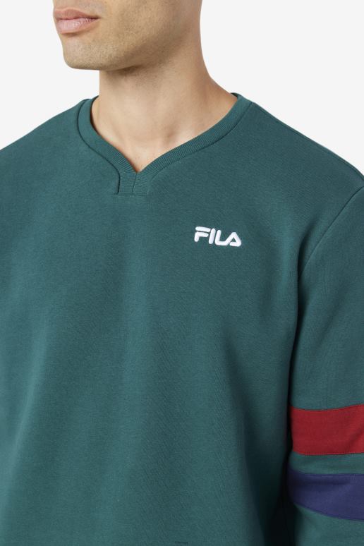 FILA menn faneel crew juni bug/rabarbra/peacoat fila HHL84515 juni insekt/rabarbra/peacoat