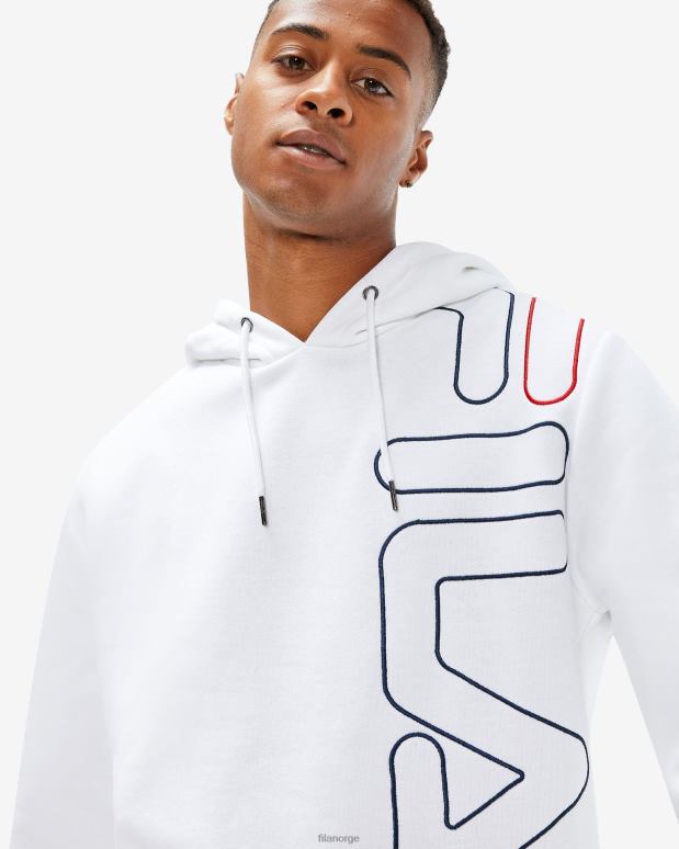 FILA menn fila brando hettegenser for menn hvit HHL842605 hvit