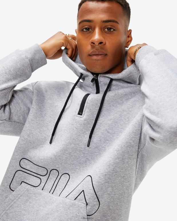 FILA menn fila grey marle herre jay qtr zip HHL842614 grå marle