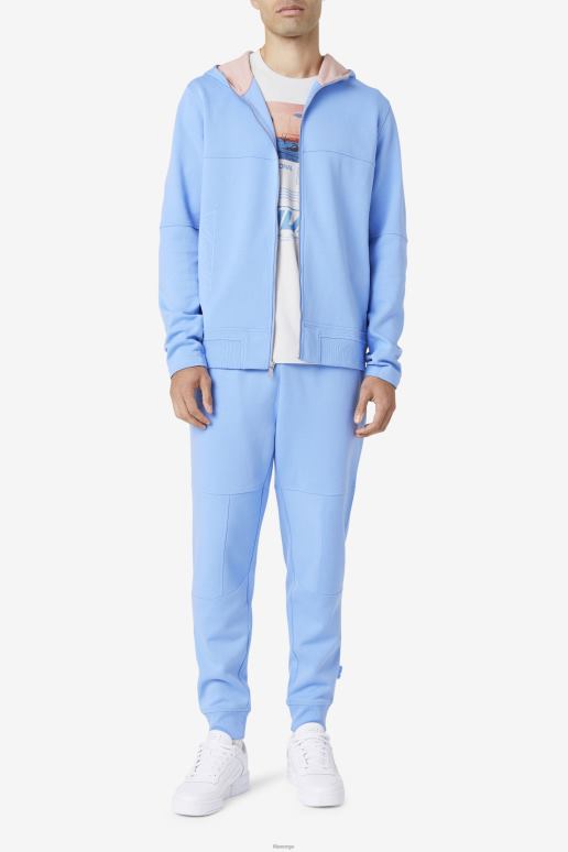 FILA menn fila kayra hettegenser med full glidelås kornblomst blå/korallsky HHL84457 kornblomstblå/korallsky