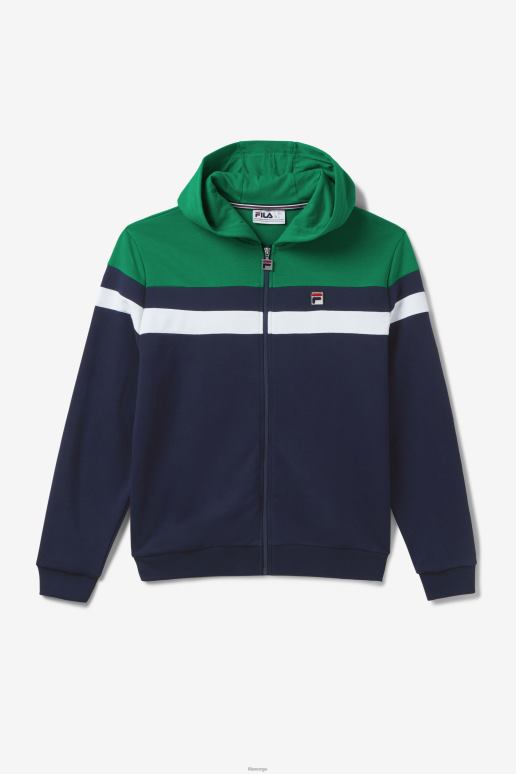 FILA menn fila navy/jelly bean/hvit arlo hettegenser HHL84484 marineblå/gelébønne/hvit