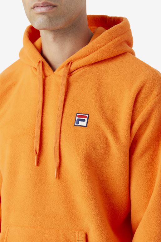 FILA menn fila orange finn hettegenser i fleece HHL84508 oransje