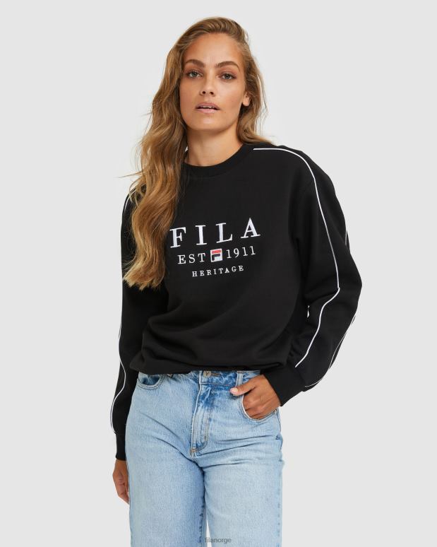 FILA menn fila unisex heritage crew svart HHL842593 svart