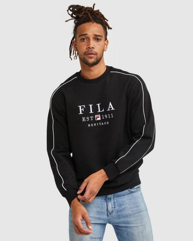 FILA menn fila unisex heritage crew svart HHL842593 svart