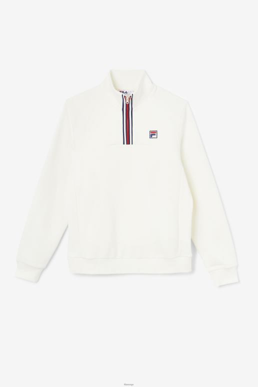FILA menn fila weston halv zip egret HHL84487 egret