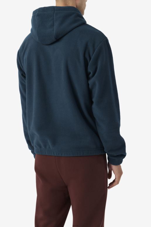 FILA menn finn fleece hettegenser fila teal HHL84506 blågrønn