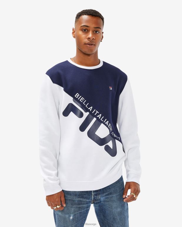 FILA menn hvit fila unisex monaco crew HHL842637 hvit