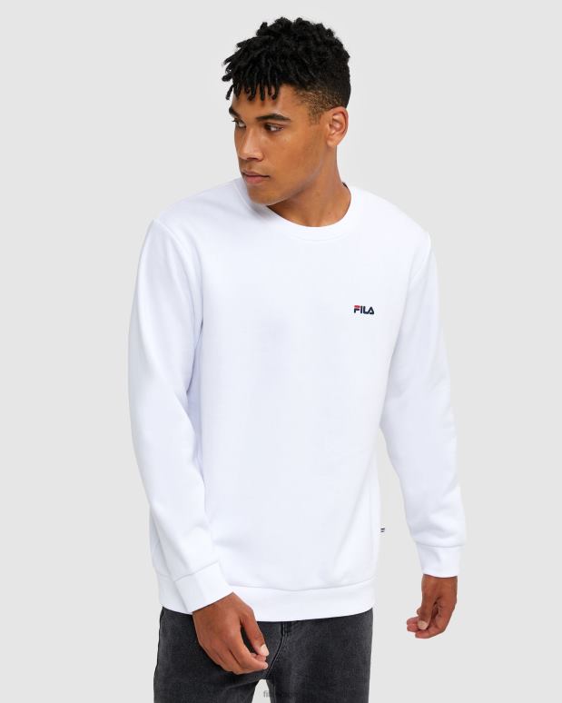 FILA menn hvit klassisk unisex crew 2 fila HHL842478 hvit