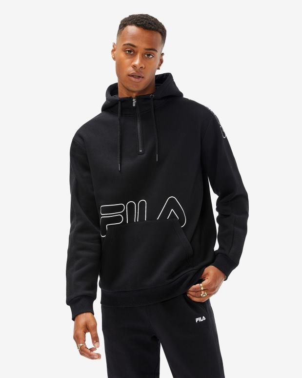 FILA menn menn Jay qtr zip fila svart HHL842606 svart
