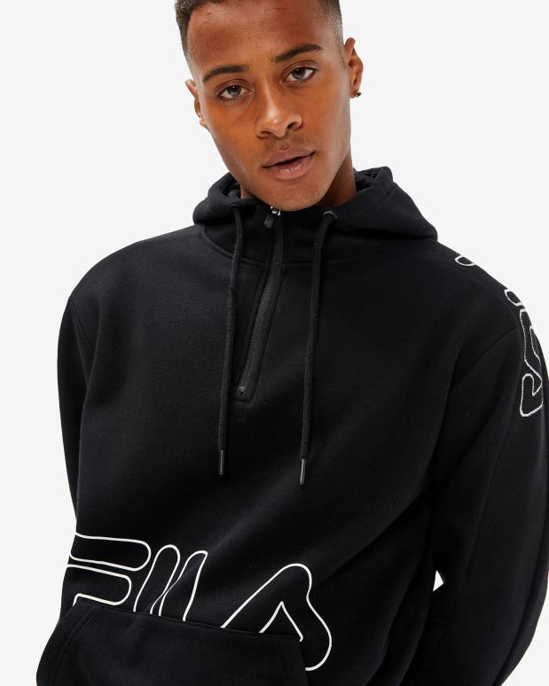 FILA menn menn Jay qtr zip fila svart HHL842606 svart