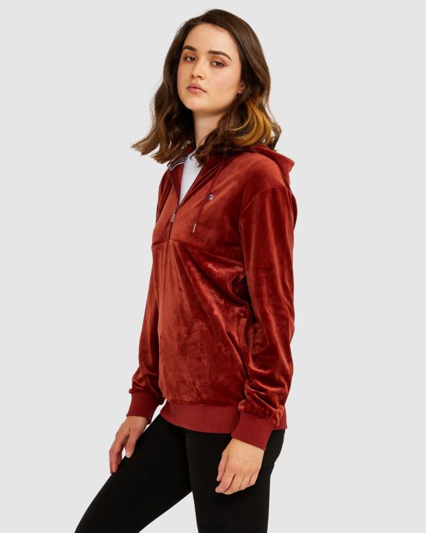 FILA menn murstein fila unisex dallas qtr zip HHL842625 murstein