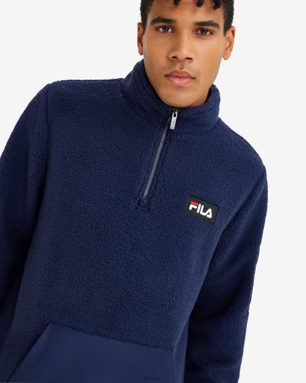 FILA menn ny marineblå herre cole teddy qtr zip fila HHL842610 ny marine