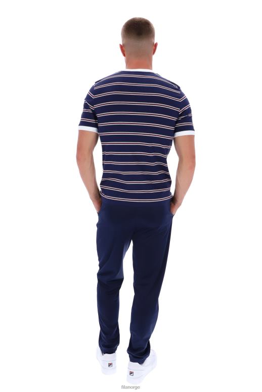FILA menn santiago ringer-t-skjorte med heritage stripe fila HHL843306