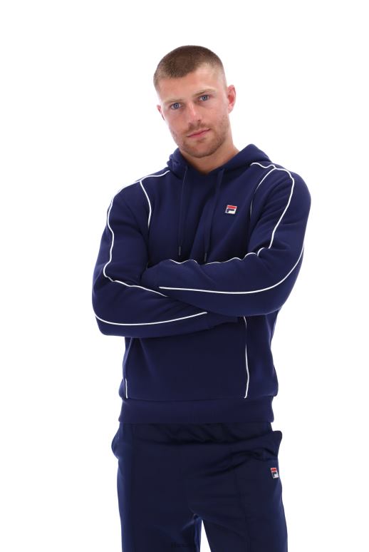 FILA menn steven fleece hettegenser med piping fila HHL843288