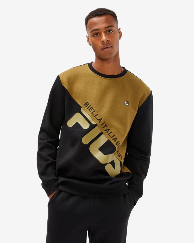 FILA menn svart fila unisex monaco crew HHL842631 svart