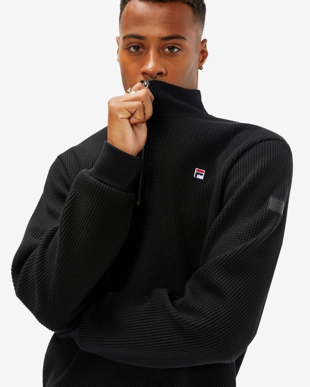 FILA menn svart herremerke 2.0 qtr zip fila HHL842604 svart