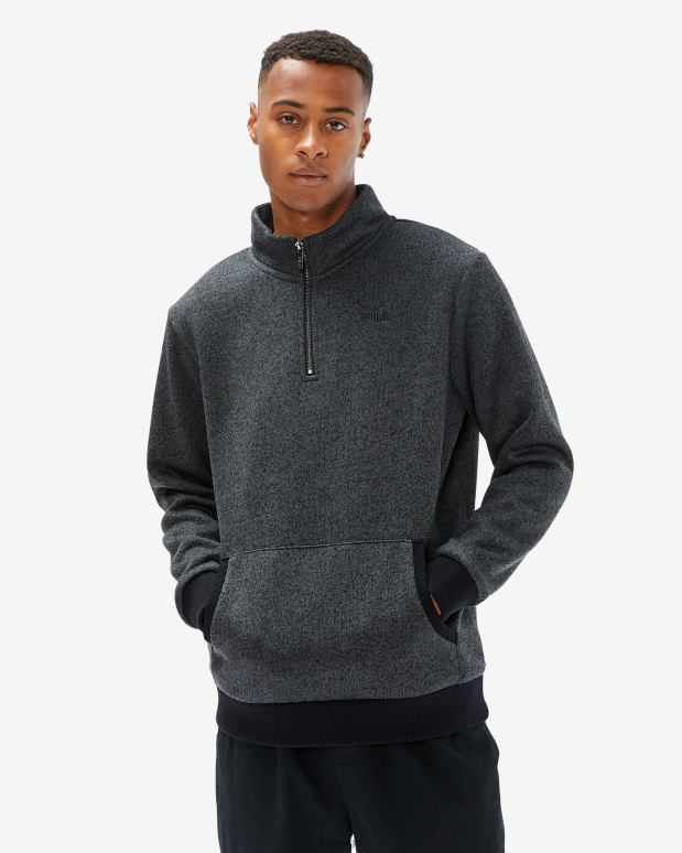 FILA menn unisex romano qtr zip svart marle fila HHL842597 svart marle