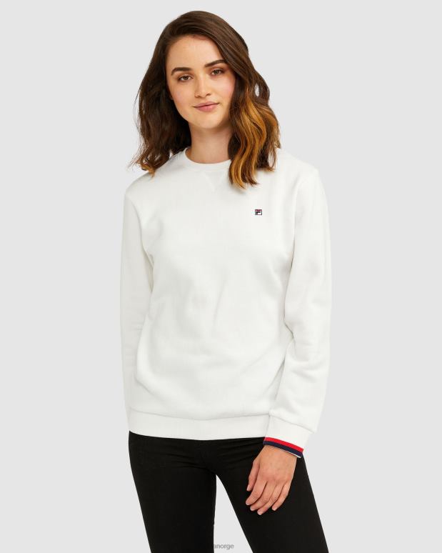 FILA menn white assylum unisex badge crew fila HHL842640 hvitt asyl