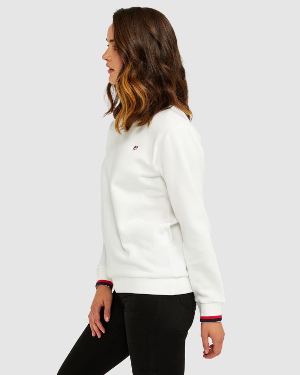 FILA menn white assylum unisex badge crew fila HHL842640 hvitt asyl