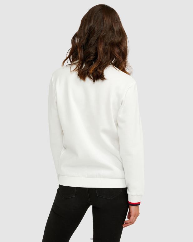 FILA menn white assylum unisex badge crew fila HHL842640 hvitt asyl