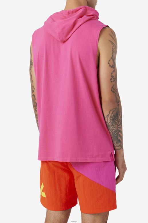 FILA menn zany ermeløs hettegenser lilla/gul/marine fila HHL84257 lilla/gul/marine