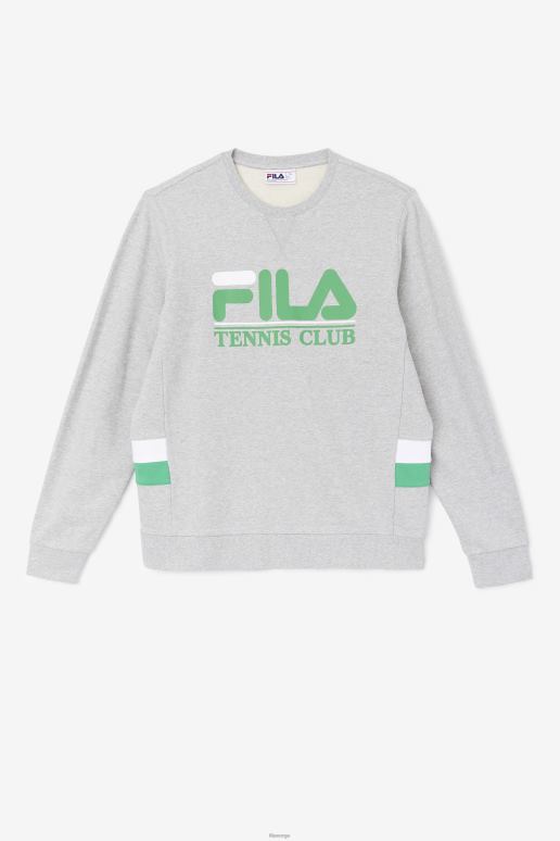 FILA menn ameh sweatshirt lys grå/jelly bean/hvit fila HHL84467 lys grå/gelébønne/hvit