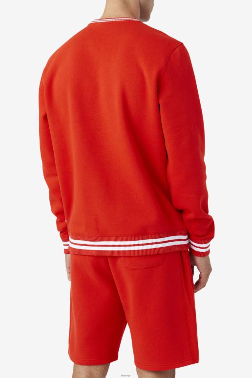 FILA menn brennende rød/blå/hvit taylor sweatshirt med rund hals fila HHL84498 brennende rød/blå/hvit
