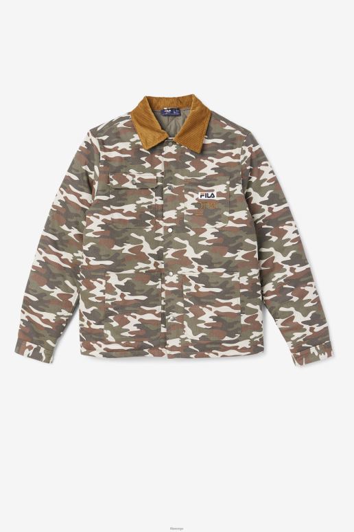 FILA menn 2pac jakke fila camo print/bronsebrun HHL84776 camoprint/bronsebrun