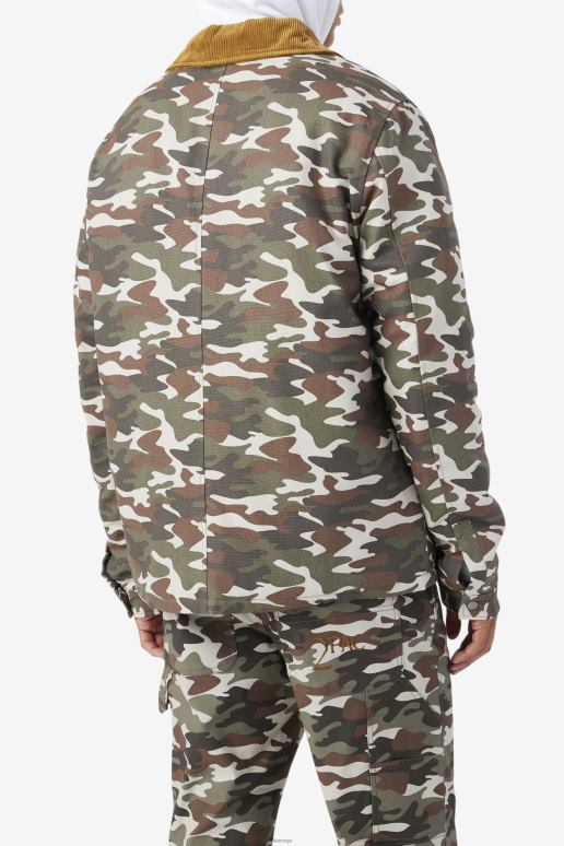 FILA menn 2pac jakke fila camo print/bronsebrun HHL84776 camoprint/bronsebrun