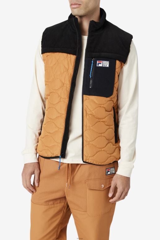 FILA menn adobe/svart fila crag vest HHL84861 adobe/svart
