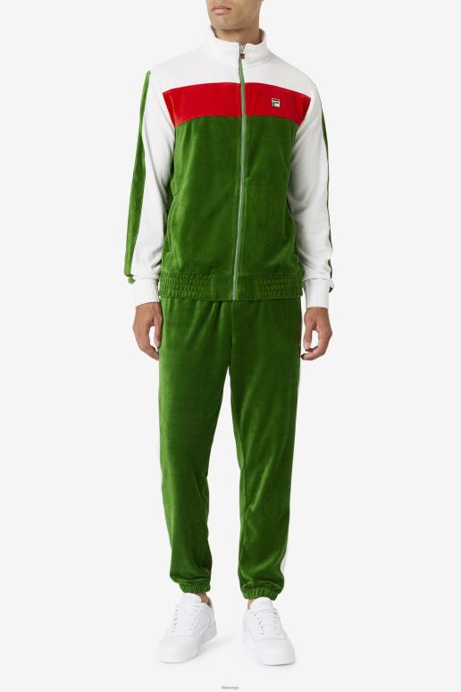 FILA menn brice velour jakke formell hage/hvit/rød fila HHL84821 formell hage/hvit/rød