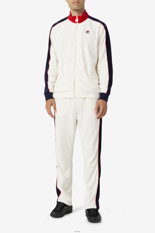 FILA menn cima velourjakke fila gardenia/rød/peacoat HHL84824 gardenia/rød/peacoat