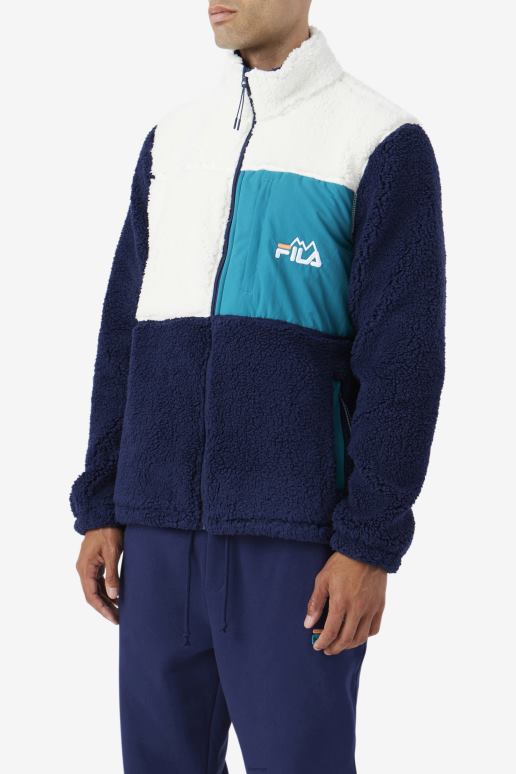 FILA menn egret/marine/deep lake fila ravi sherpajakke HHL84879 egret/marine/dyp innsjø