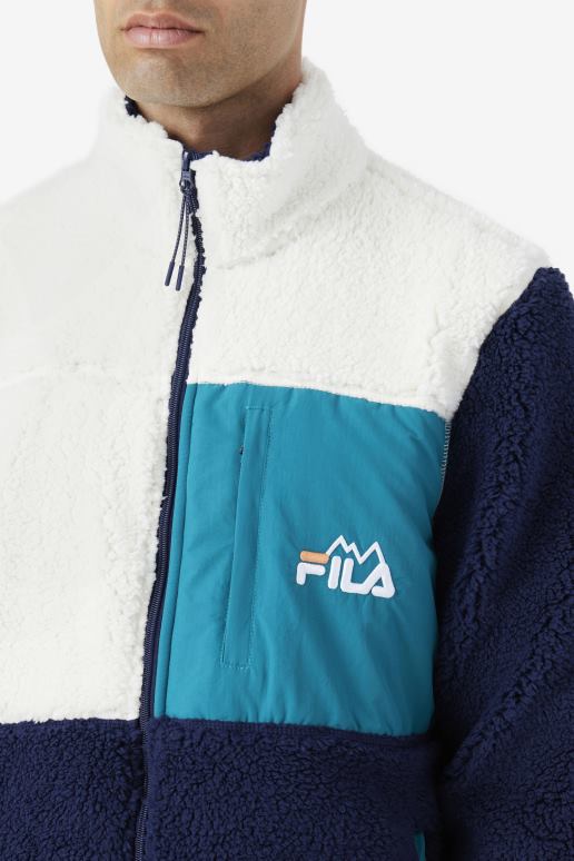 FILA menn egret/marine/deep lake fila ravi sherpajakke HHL84879 egret/marine/dyp innsjø