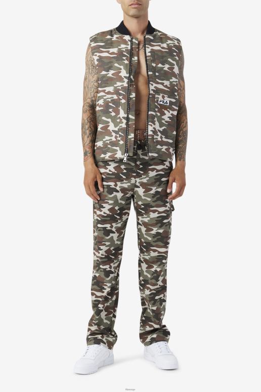 FILA menn fila camo print/svart 2pac vest HHL84778 camo print/svart