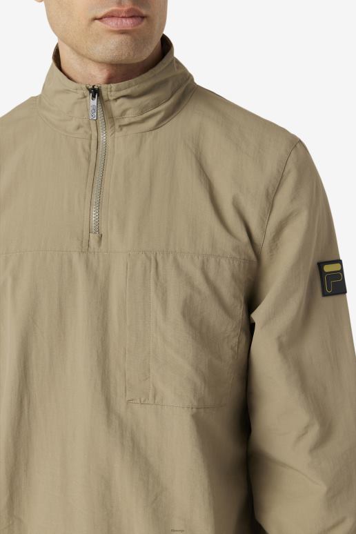 FILA menn fila covert green magnus 1/4 glidelåsjakke HHL84886 skjult grønn