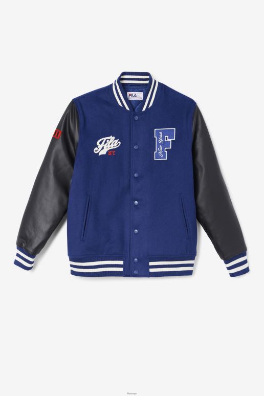 FILA menn fila josh varsity jakke blå/svart HHL84763 blå svart