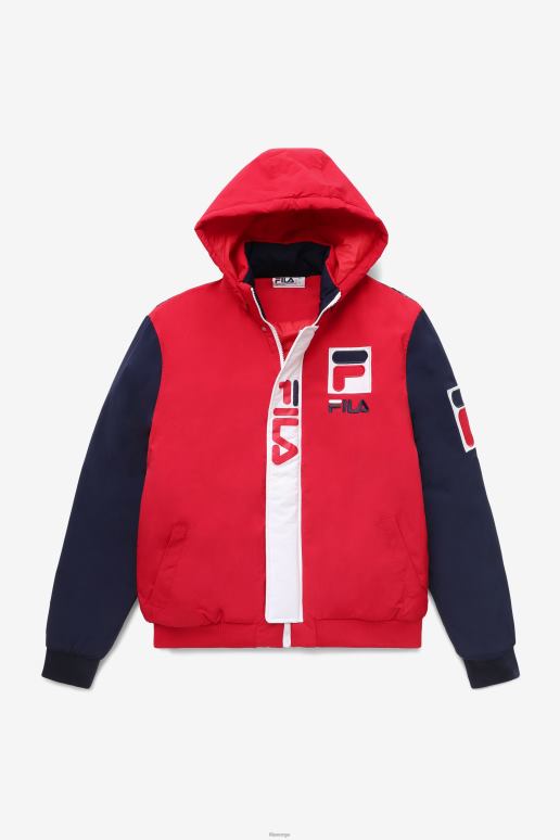 FILA menn fila p1 fila tech jakke rød/peacoat/hvit HHL84787 rød/peacoat/hvit