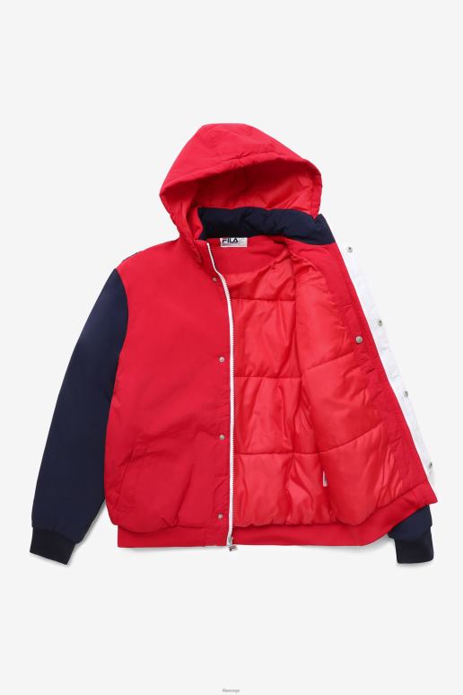 FILA menn fila p1 fila tech jakke rød/peacoat/hvit HHL84787 rød/peacoat/hvit