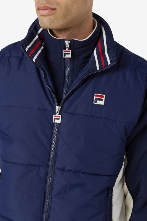 FILA menn fila peacoat/gardenia matias vest HHL84790 peacoat/gardenia