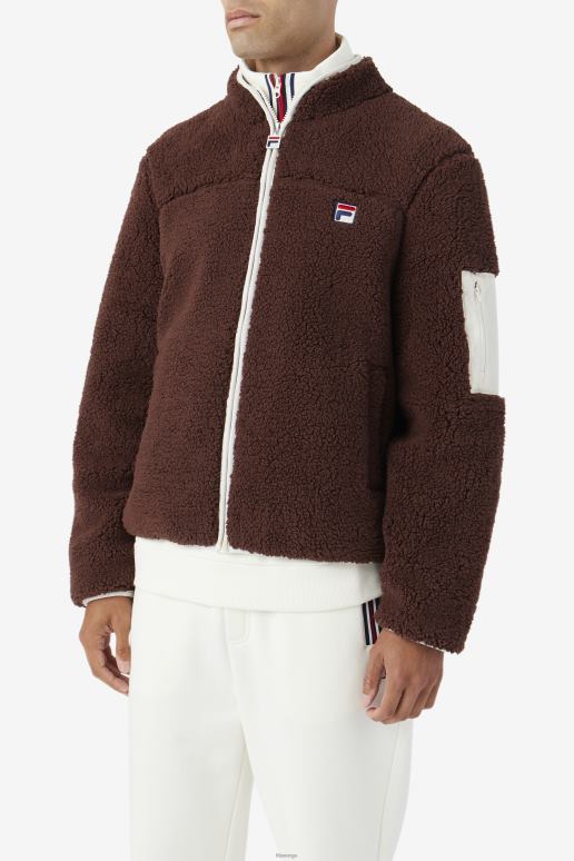 FILA menn fila yale sherpajakke brun stein/hegre HHL84883 brunstein/hegre