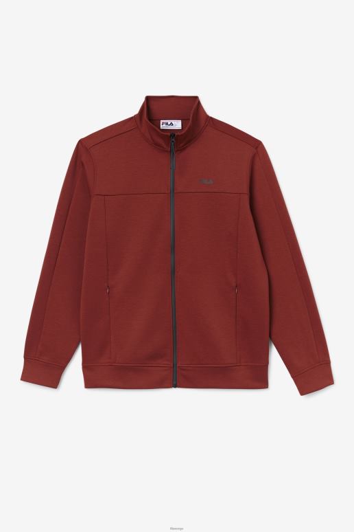 FILA menn gonal zip jakke russet brun/svart fila HHL84869 rødbrun/sort