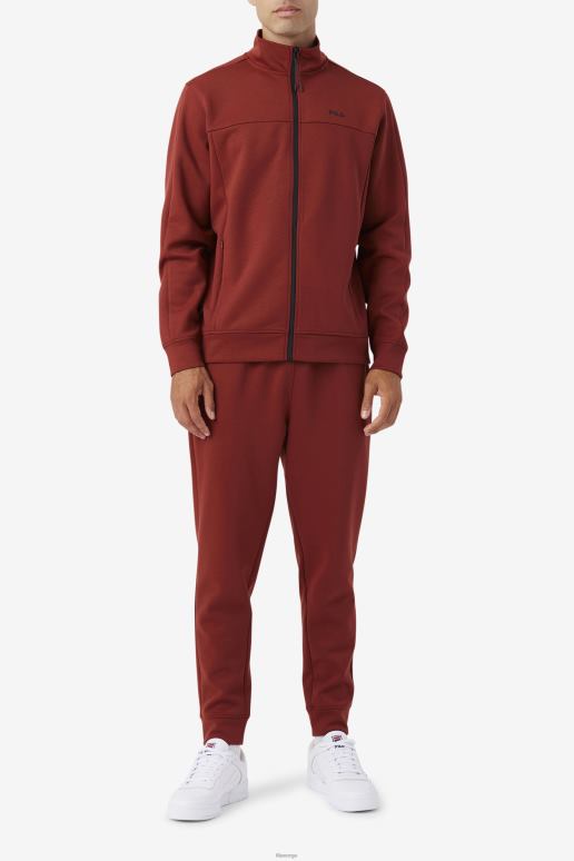 FILA menn gonal zip jakke russet brun/svart fila HHL84869 rødbrun/sort