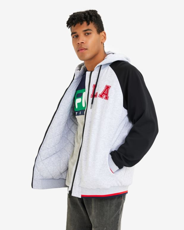 FILA menn herre luis jakke fila lys grå marle HHL842648 lys grå marle