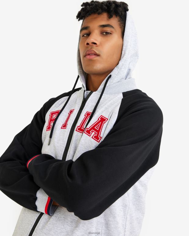 FILA menn herre luis jakke fila lys grå marle HHL842648 lys grå marle