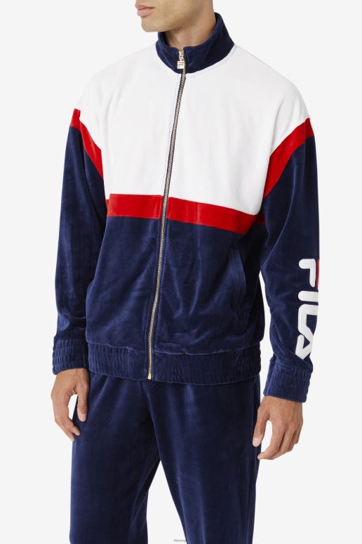 FILA menn mansur velourjakke fila marine/hvit/rød HHL84818 marine/hvit/rød