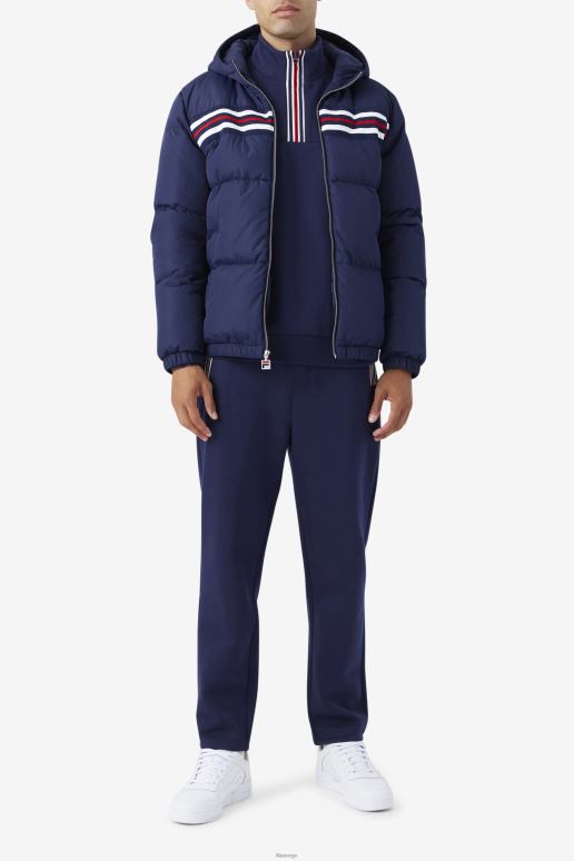 FILA menn marineblå/rød fila jake pufferjakke HHL84765 marine/rød