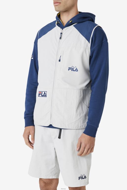 FILA menn stein/marine/cherry tomat fila hansi vest HHL84885 stein/marine/cherrytomat