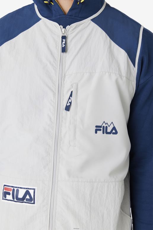 FILA menn stein/marine/cherry tomat fila hansi vest HHL84885 stein/marine/cherrytomat